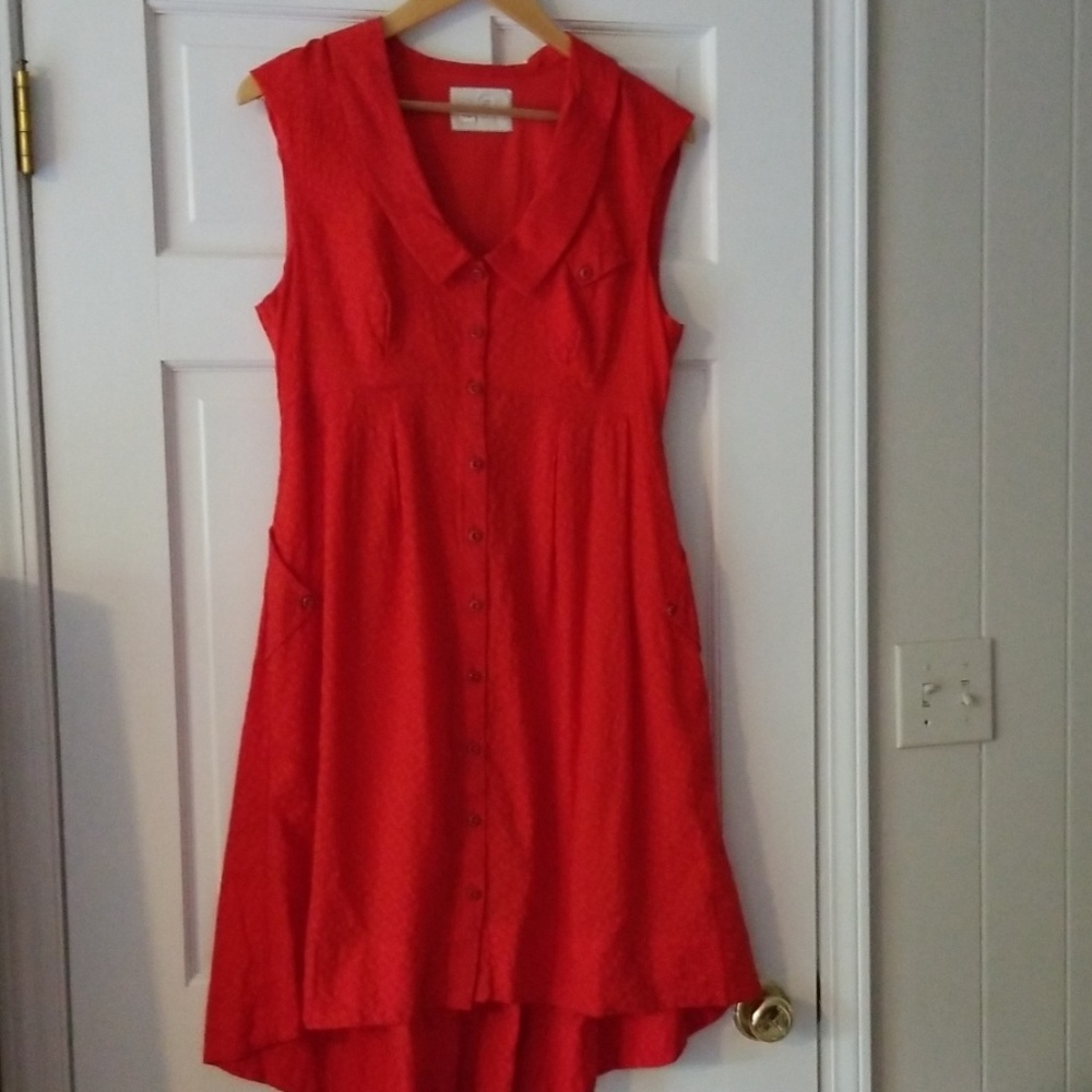 Anthropology 9-H15 STCL Cotton Dress 8, 10